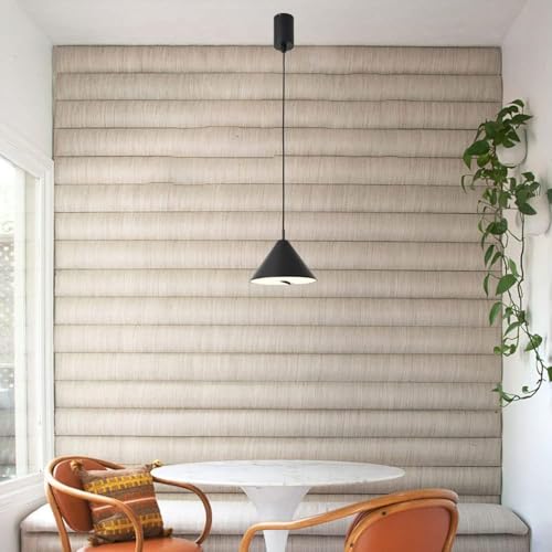 Suspension LED moderne métal noir éclairage chaud 3000K