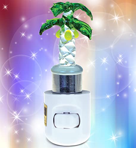 Puzzled Palm Tree Handcraft Art Glass Decorative Night Light Home Décor - Beach Theme - Unique And Elegant Gift #TOP4