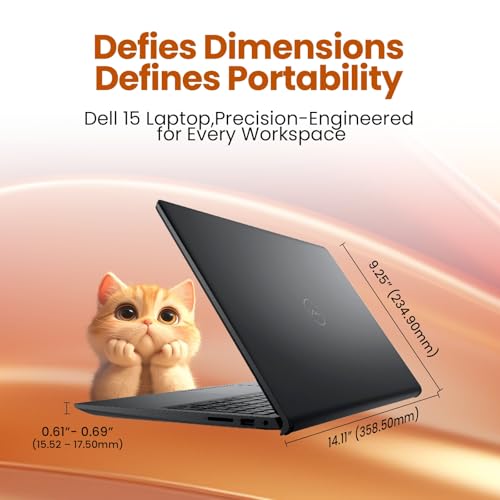 Image of Dell Laptop DC15250 15.6″ FHD Touchscreen, Intel Core i7-1355U 10-Core (Up to 5.0GHz), 32GB RAM, 1TB SSD, Wi-Fi 6, Wi-Fi 6, Numeric Keypad, Windows 11 Pro with Copilot AI for Business, Carbon Black