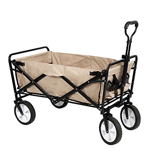 Carrito plegable portátil ajustable para camping al aire libre, con ruedas de PVC y estructura de hierro, para transportar hasta 100 kg