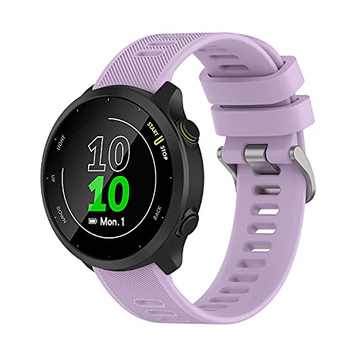 TopTen Bracelet de rechange en silicone pour montre Garmin Forerunner 158/55/245/645 20 mm, Silicone Cover