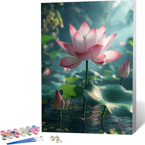 Paint by Numbers �@ �������G �A�� �y�C���g�o�C�i���o�[, ��l�p�����h��G�L�����o�X�N���t�g �u���V�ƃA�N�����G�̋�� �z�[�� �I�t�B�X����, �����ւ̃M�t�g 30x40 cm -zjn26046L