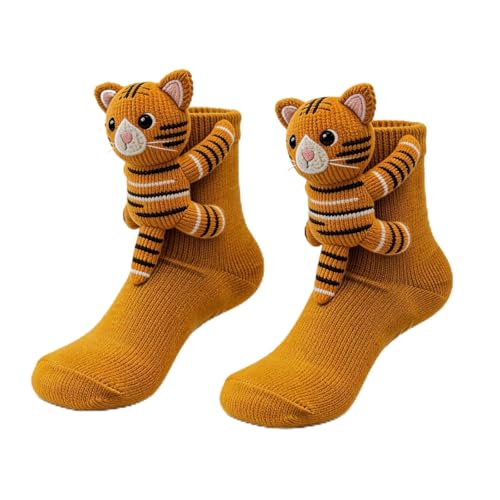 Image of 3D Knit Animal Socks,Cute Hug Hug Socks with Funny Animal Design,Non-Slip Animal Feet Socks for Women Gifts