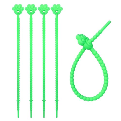 Bridas de silicona resistentes y versátiles, 5 unidades, portátiles, reutilizables, con color elegante para artículos del hogar
