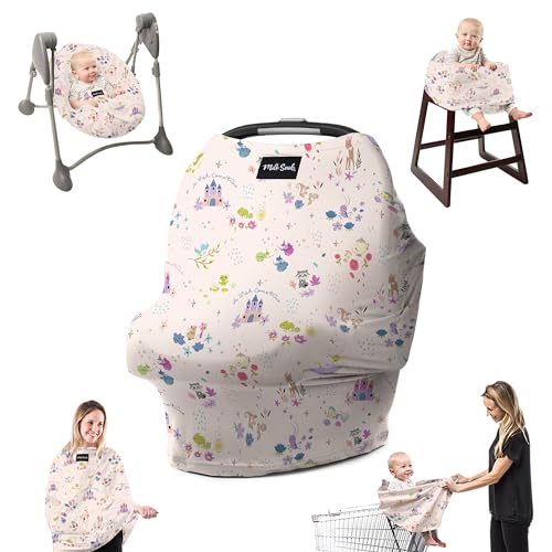 Image of Milk Snob Disney's A Wish Come True 5-in-1 Baby Cover, Breastfeeding, Car Seat, Carrier, Stroller, High Chair, Shopping Cart, Lounger Canopy, Baby Shower Gender Neutral Gifts, Nursing Top