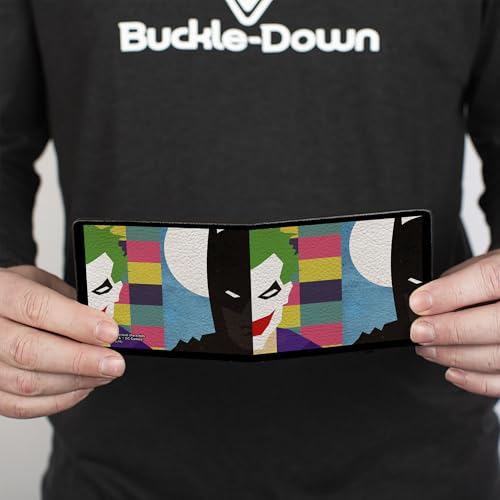 Buckle-Down Wallet Joker/batman Face Juxtaposition Multi Color/blue/whit Accessory4