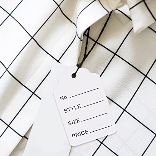 jijAcraft Preisschilder Etiketten Preisetiketten für Kleidung Schuhe Hut, 32mm*50mm, 1000 Stück, Weiß