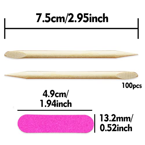 100 Pezzi Bastoncini d'Arancio per Unghie