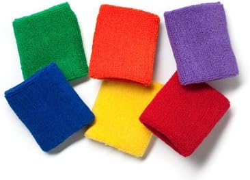 Multi Color Wristband Set - Great for Youth Basketball or Flag Football