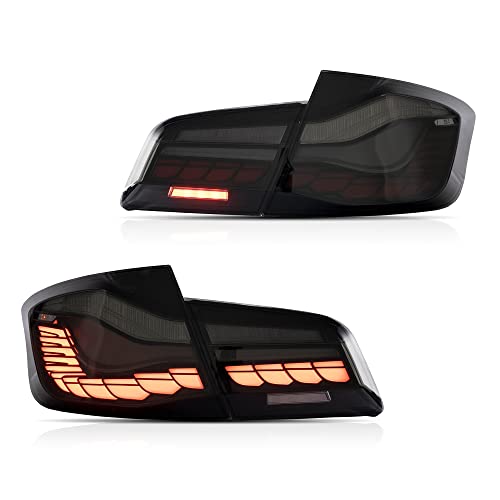 Mostplus Tail Light Assembly With Sequential Indicators Amber Turn Signal Compatible With 2011-2017 Bmw 528I 535D 535I 550I Tail Lamp Led Taillight Drl Diamond White Reverse Light / Red Brake Light #TOP4