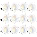 Hykolity 12 Pack 5/6 Inch LED Recessed Downlight, Baffle Trim, CRI90, 15W=100W, 1100lm, Dimmable, 3000K Warm White LED Recessed Lights, Damp Rated, ETL Listed