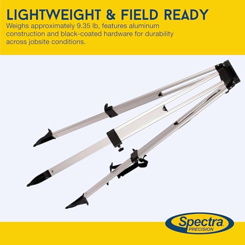 Spectra Precision 5301-27-BLK-SP Flat Head, Auto Levels Medium Duty Aluminum Tripod for Rotary Laser Levels and Grade Lasers by Spectra Precision - Image 5