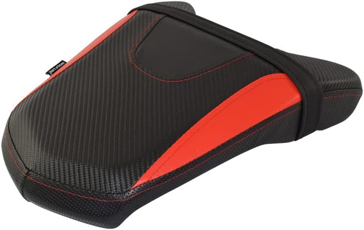 Motorbike Front Rider Rear Passenger Solo Seat Cowl Cushion Pad Synthetic Leather For Honda CB650R CBR650R CB CBR 650 R RA 2019 2020 2021 2022 (Rear Red)