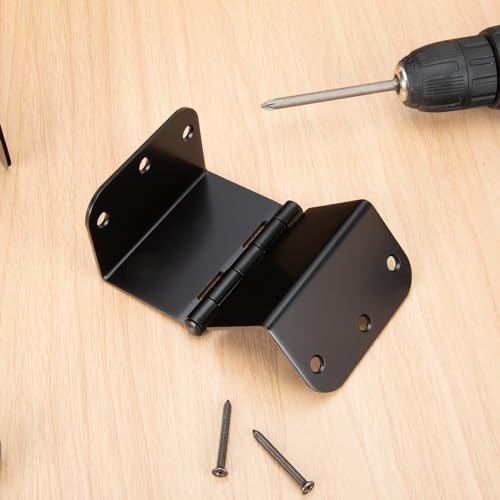 Haidms 12 Pack Offset Hinges Matte Black 3.5 Inch with 5/8'' Radius Corner Expandable Door Hinges for Heavy Duty Exterior Interior Doors by Haidms - Image 5