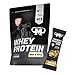Produktbild 1kg Mammut Whey Protein Eiweißshake - Set inkl. Protein Shaker, Riegel, Powderbank oder Tasse (Milk & Honey, Mammut Protein Bar - Salty Peanut)
