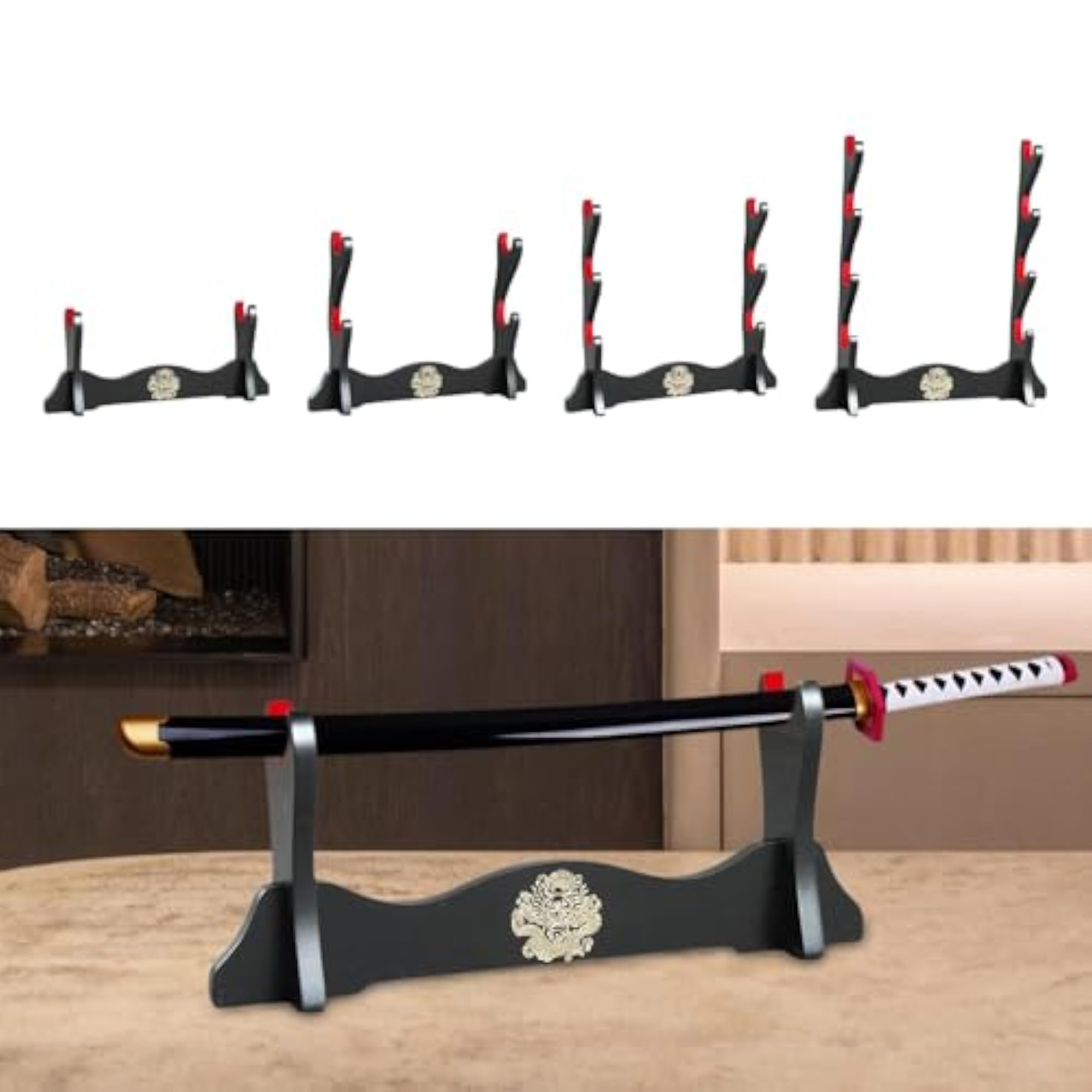 Samurai Sword Stand Horizontal Bracket Display
