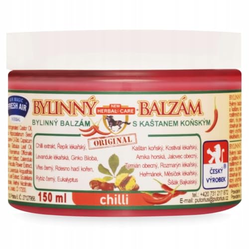 Putorius Calentador bálsamo de caballo con castaño de indias y chile para músculos cansados y articulaciones, gel de masaje extra fuerte con efecto de calor para el cuidado de la tensión de la