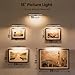 Craftersmark Dimmable Cordless Picture Light for Wall 16n, 5000mAh Rechargeable Battery Wall Sconce Art Light, CRI 95+ 350LM Wall Light for Gallery Artwork, Paintings, Photo, Portraits - Black