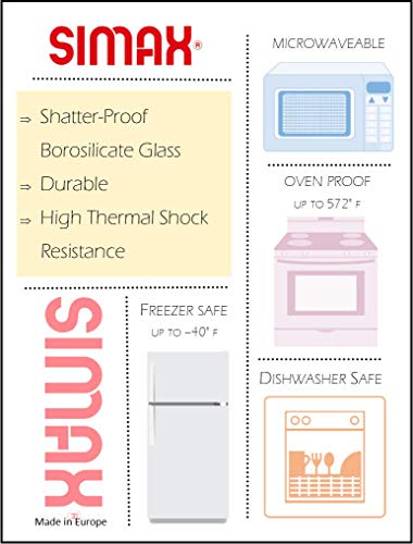 Clear Oblong Glass Casserole by Simax | High Lid Doubles as Roaster, Heat, Cold and Shock Proof, Dishwasher Safe, Made in Europe, 3 Quart Casserole Pan