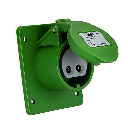Base encastrement droite IP44 3 pôles 32A IDE mondiale vert