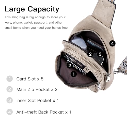 Image of Telena Sling Bag for Women Crossbody Bags Purse for Women Vegan Leather Fanny Pack with Adjustable Strap