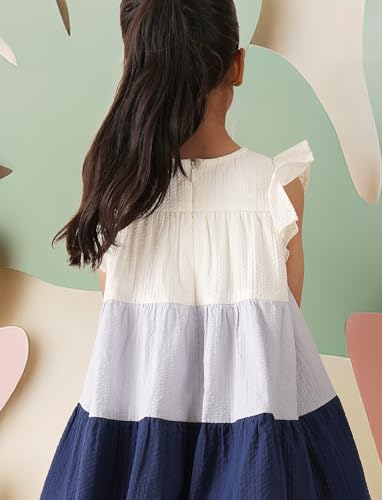 Image of Amazon Brand - Symbol Kids Knee Length Tiered A-Line Dress