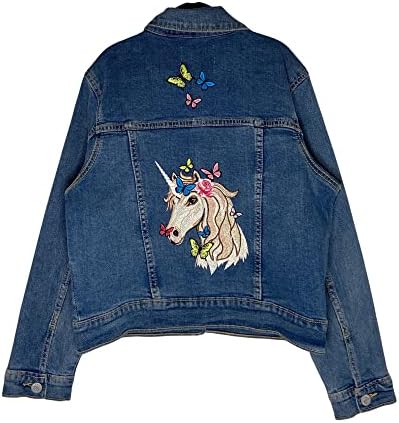 Custom Embroidered Denim Jacket - Girls Size Embroidered With Uni...