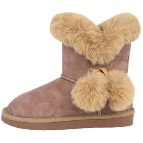Bottes australiennes fourrées marron pour filles au parc