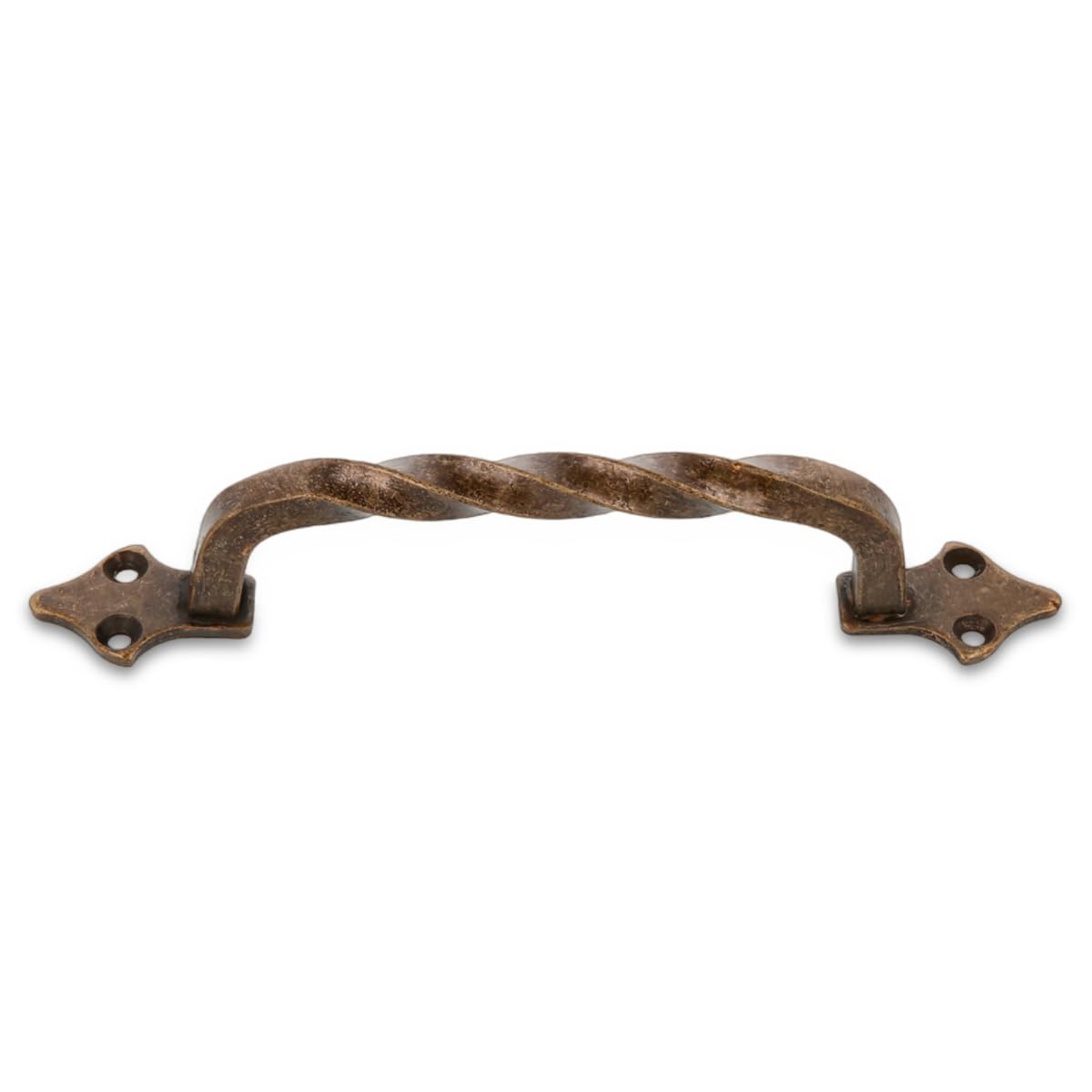 Amig - Maniglie per Mobili - Modello 1002 - Acciaio - Ferramenta Rustica - 130 mm - Senza Piastra - Viti incluse - Finitura: Cuoio