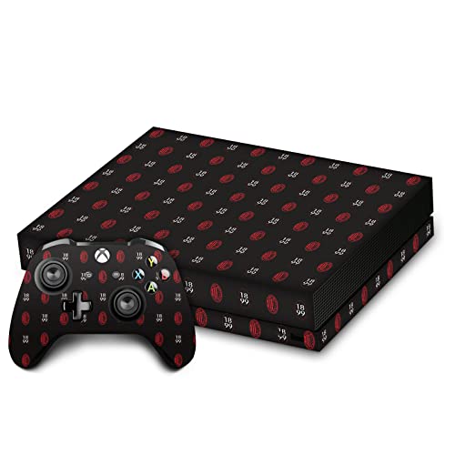 Skin Xbox One X AC Milan en vinyle durable et résistant Head Case Designs