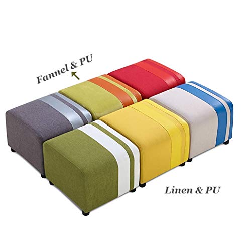 Pouf repose-pieds vert clair 45x50x40cm avec coussin moelleux