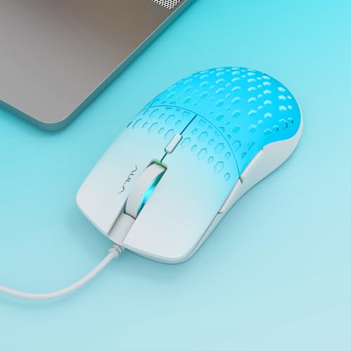 Image of Aula S11 Pro Wired Mouse | RGB Backlit with 3600 DPI | USB Wired RGB Mouse with Side Buttons | Mouse for Laptop /Desktop | Blue