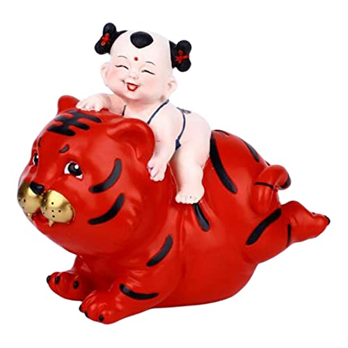 FAKEME Pequeno Piggy Bank Estatueta de Animais em Forma de Tigre Caixa de Economia de Brinquedos par