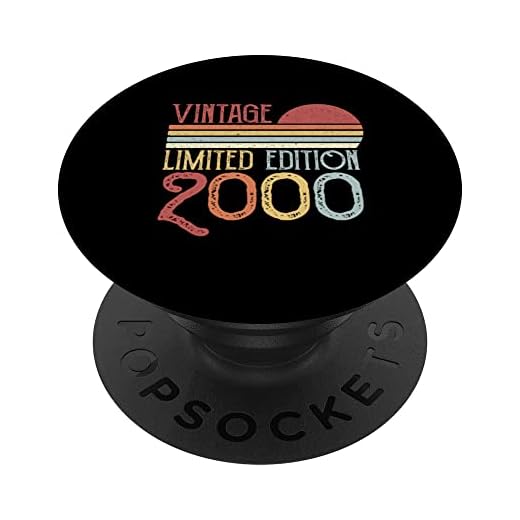 2000 Edición Limitada Cumpleaños Vintage Limited Edition PopSockets PopGrip Intercambiable
