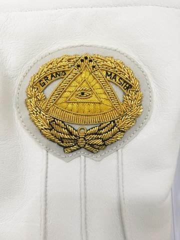 Soft Leather Masonic Gloves – Grand Master Bullion Embroidery
