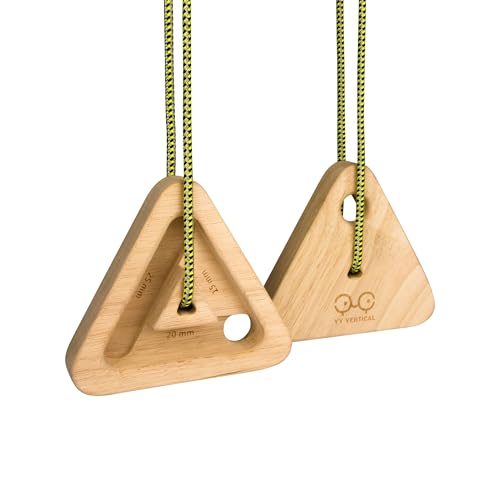 YY Vertical – Triangle – Multipresa de Madera compacta para escalada y entrenamiento – Hangboard portátil y estable para suspensión, dominadas y tracción precisa