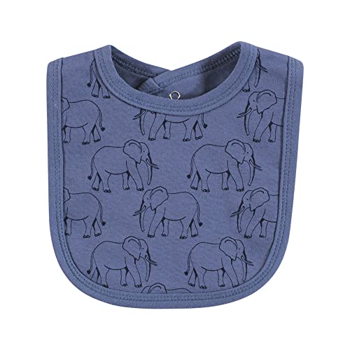 Image of Touched by Nature Unisex Baby Organic Cotton Bibs, Blue Peanut, One Size