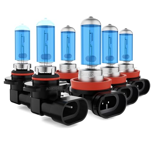 AOXTOZH Headlight Bulbs Fit for 2014-2018 Subaru Forester,9005 High Beam H11 Low Beam H11 Fog Lights Bulbs,Halogen Headlights,300% Brightness,Plug and Play,6000K White,6 Pcs