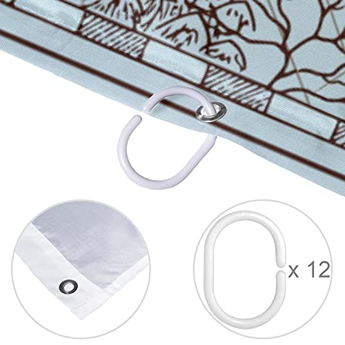 Rideau de douche carte pirate imperméable pour éviter les éclaboussures - 5