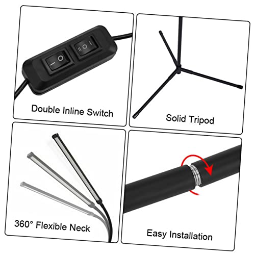 Lámpara de pie LED regulable Hemobllo flexo moderno de mesa con brazo flexible 6