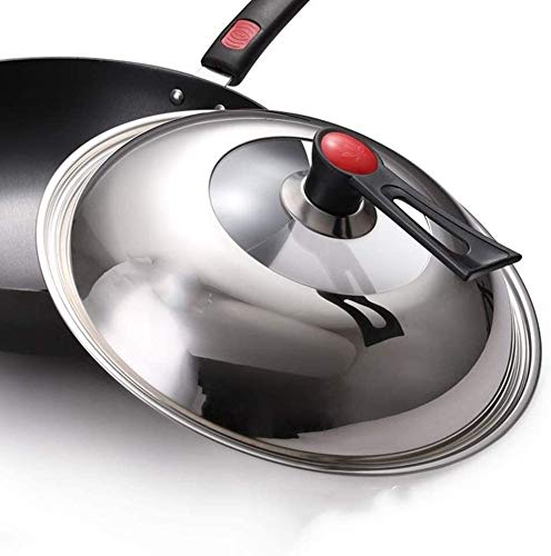Wok de hierro fundido al carbono 13 pulgadas miniatura 2