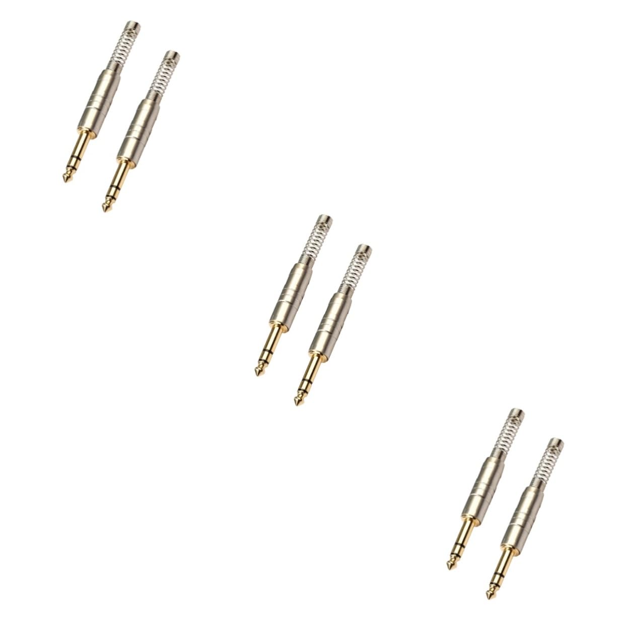 OSALADI 6 Pcs 6.35mm Stereo Plug Earphones Tone Banana Plugs Headphone Jack Splitter Power Cord USB to Headphone Adapter Headphone Jack to USB Plugs Connector Cord Amp Cable Audio Plug