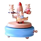 Caja De Música De Madera - Caja De Música Clásica, Puente Musical Cajas | Caja De Música Artesanía De Madera, Caja De Música Giratoria Retro Creativa, Regalos De Cumpleaños De Navidad, Decoración