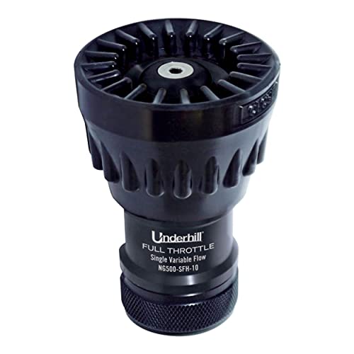 Underhill Garden Water Hose Nozzle, Sprayer, 39-100 Gpm 80 Psi, 1-Inch Fht, Jet, Soak, Fan, Attachment, Heavy-Duty Metal And Rubber, Adjustable, Magnum Ultramax Full Throttle High Flow, Ng500-Sfsh-10 #TOP17