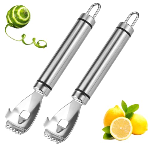 2PCS Pelapatate, Grattugia per Scorza di Limone in Acciaio Inossidabile,