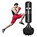 UKing 170cm Saco de Boxeo de Pie con 80L de Gran Capacidad Base, Sacos de Suelo Resistente con Columna de Rebote de 360 ​​° para Artes Marciales Mixtas, Equipo de Entrenamiento de Gimnasio en Casa