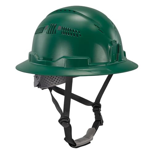 Image of Ergodyne 8964 Full Brim Safety Helmet, Type 2 Class C Hard Hat with Chin Strap, Adjustable Venting, ANSI /ISEA Z89.1-2014