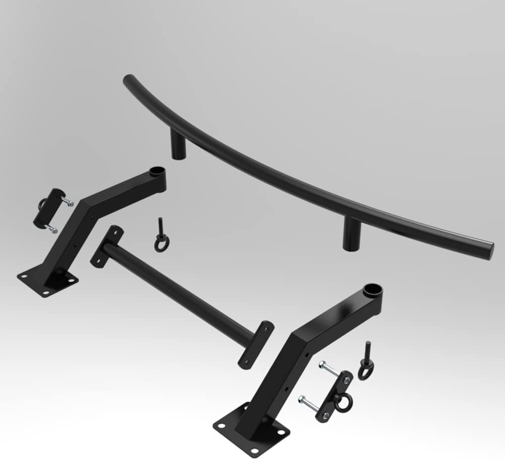 Wall-Mounted Pull-up Bar for Beam Doorway, Home Gym Strength Training Horizontal Bar, Fitness Bar with 4 Rings, Load 300 Kg