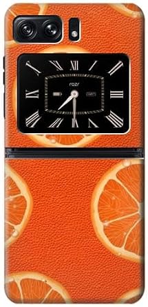 R3946 Seamless Orange Pattern Case Cover for Motorola Moto Razr 2022