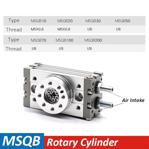 Vérin rotatif pneumatique MSQB20A mécanique oscillante 0-190°